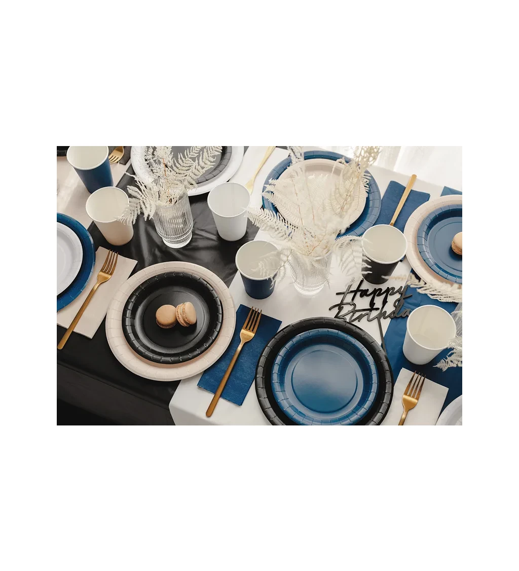 Tmavě modré párty talířky