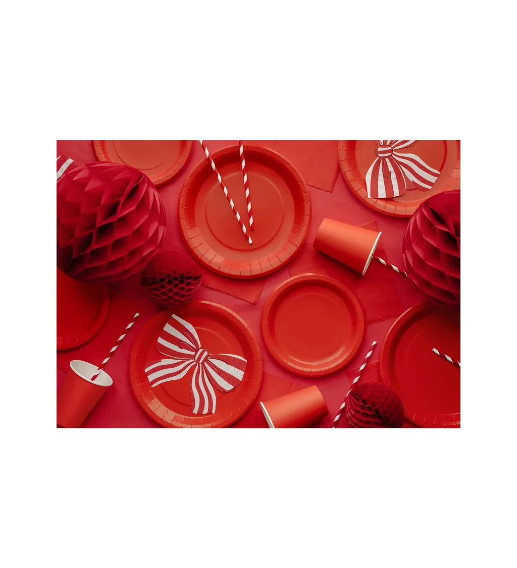Červené párty talířky