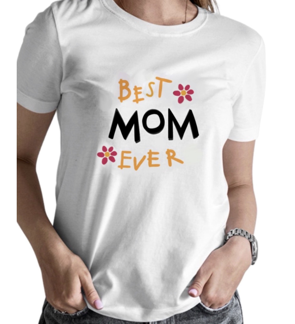 Dámské tričko bílé - Best mom ever