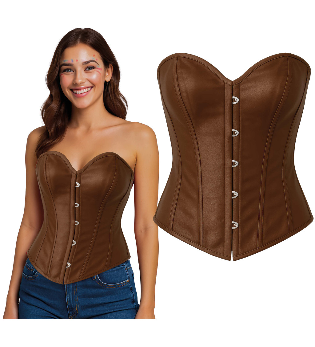 Korzet – hnědý