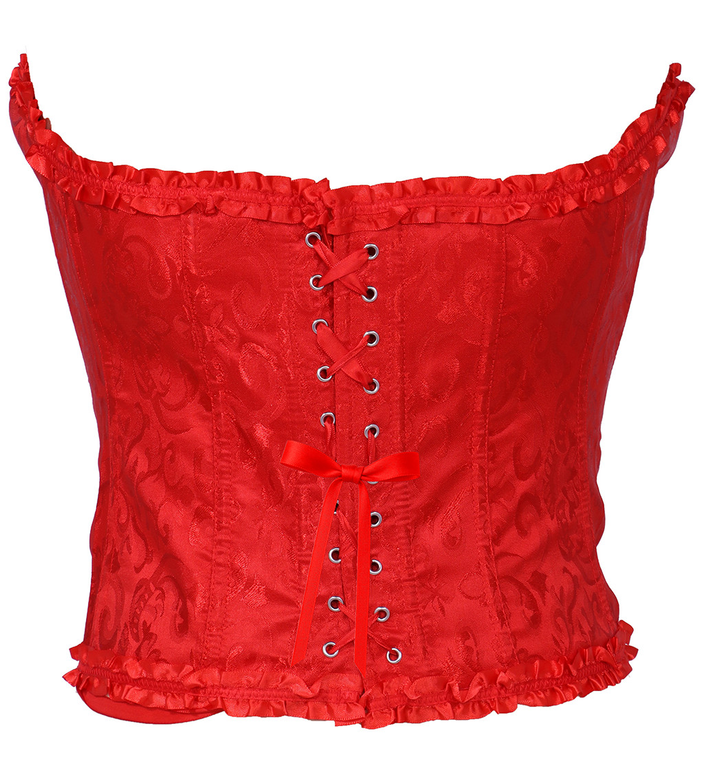 Korzet – červený s krajkou