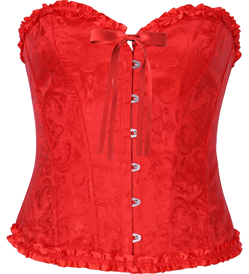 Korzet – červený s krajkou