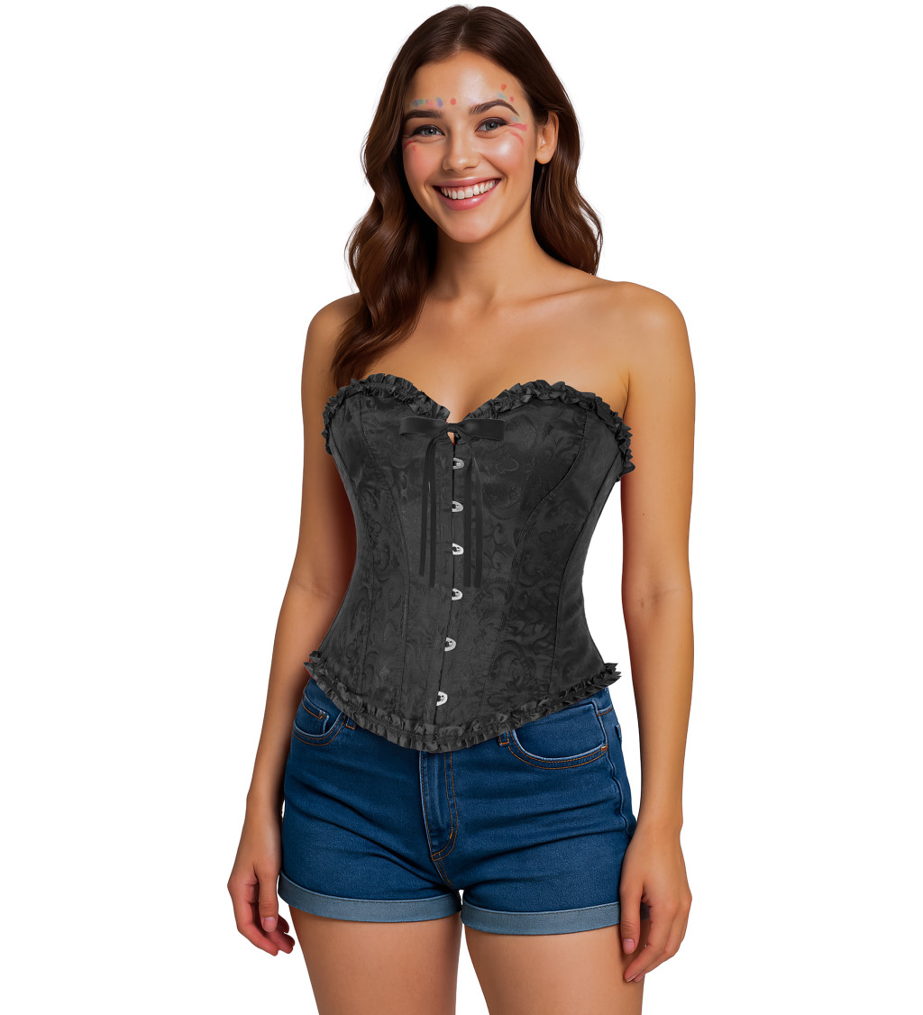 Korzet – černý s krajkou