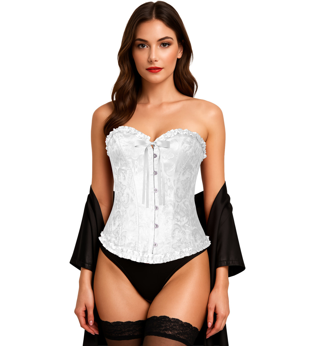 Korzet – bílý s krajkou