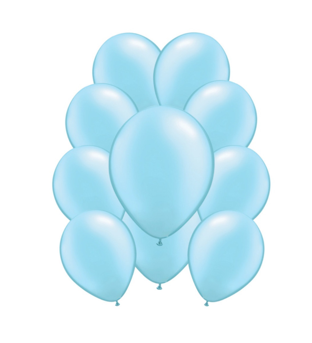 Pastelové latexové balónky – baby blue