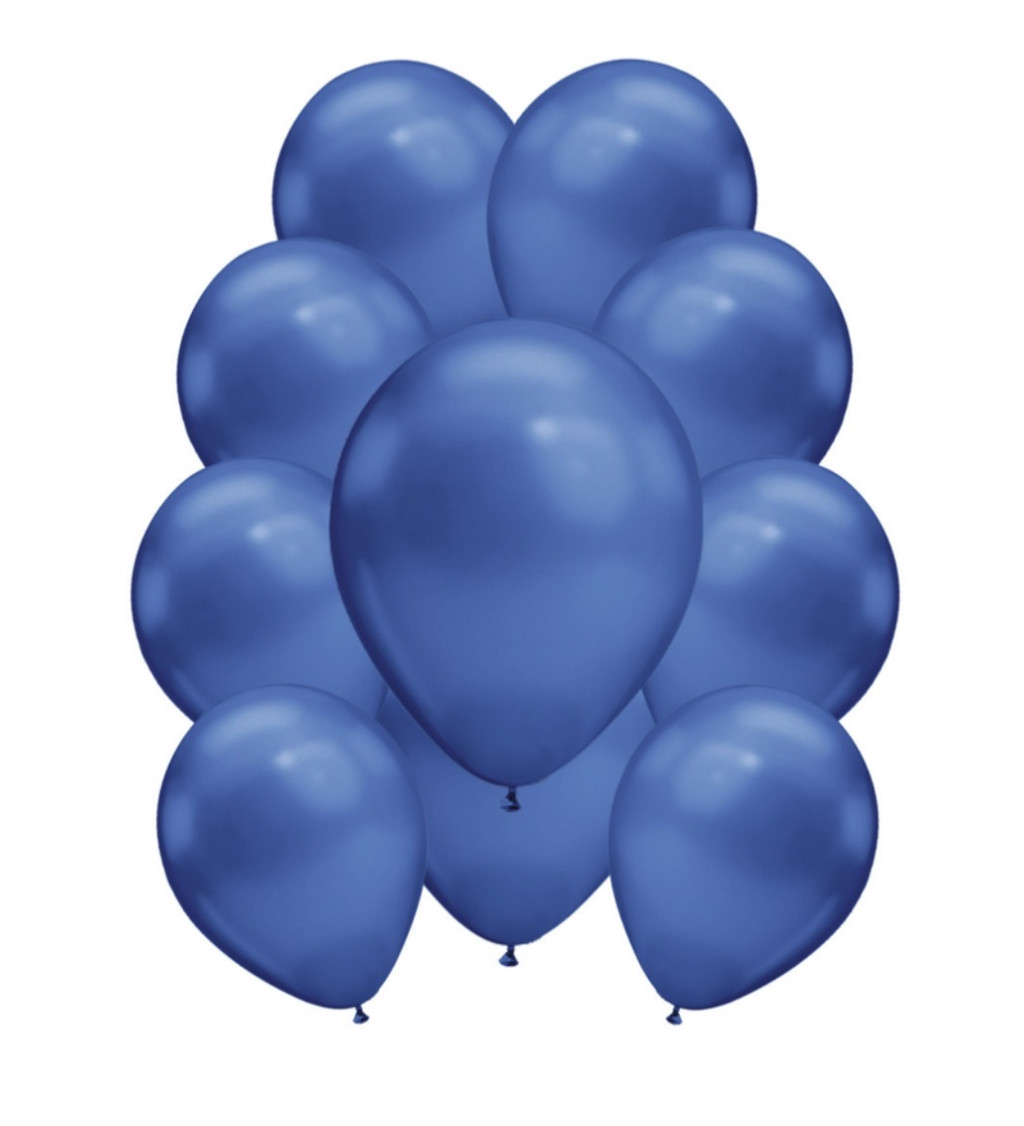 Chromové latexové balónky – modré