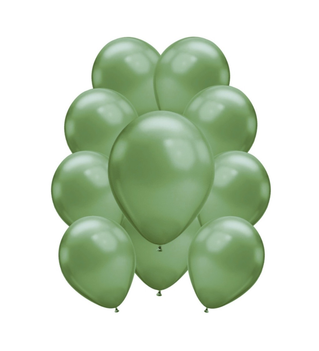 Chromové latexové balónky – zelené