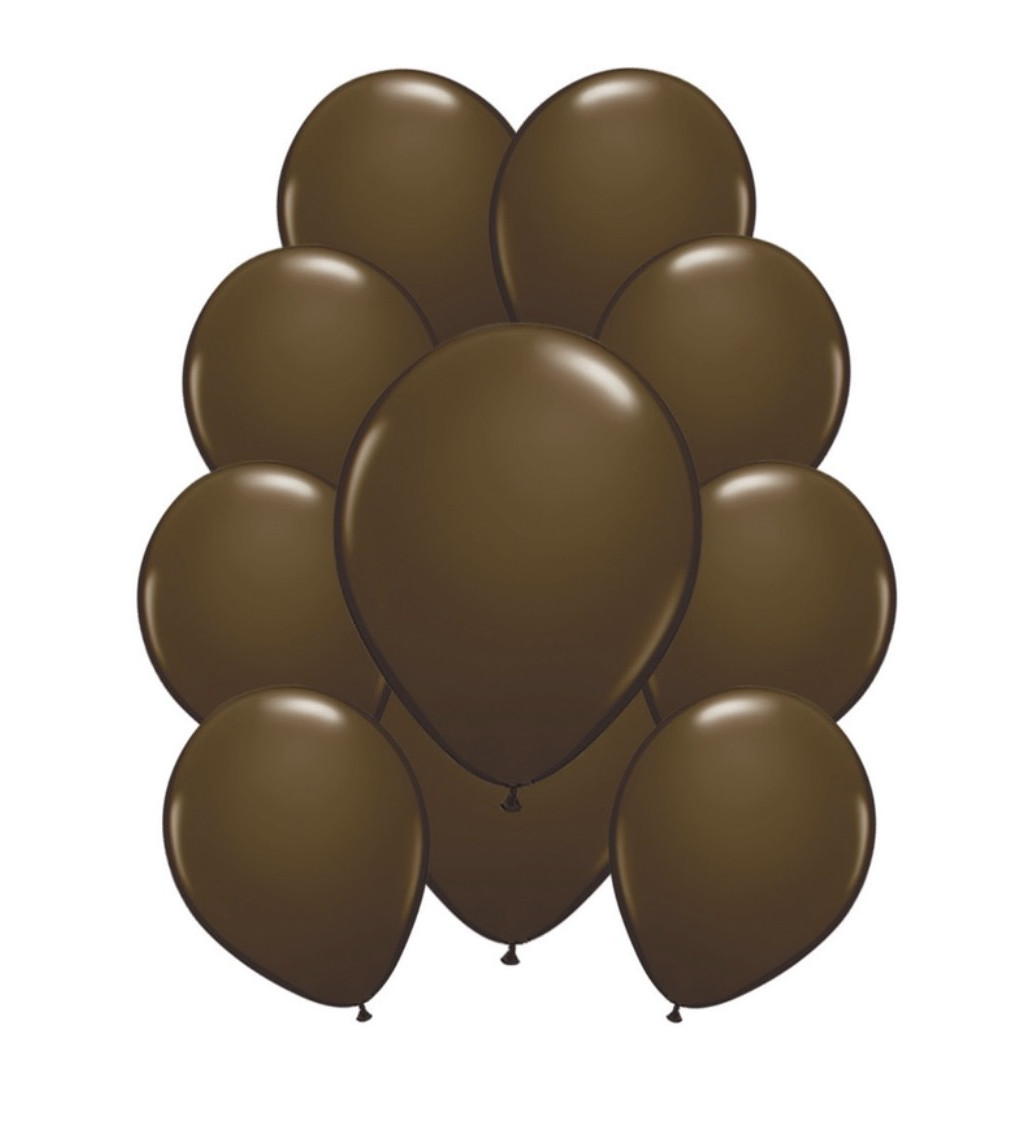 Pastelové latexové balónky – tmavě hnědé