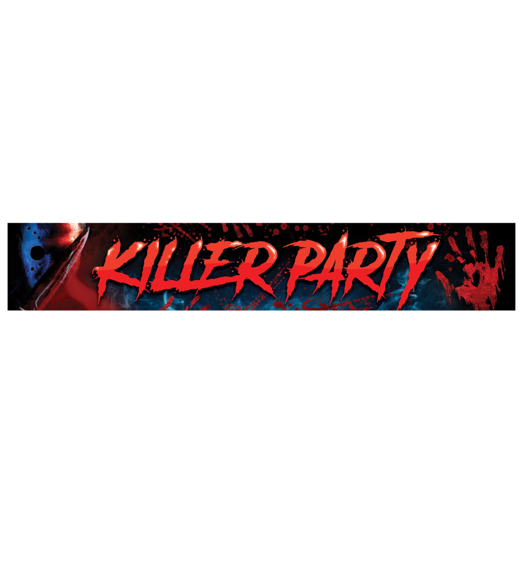Banner Killer Party hororová dekorace
