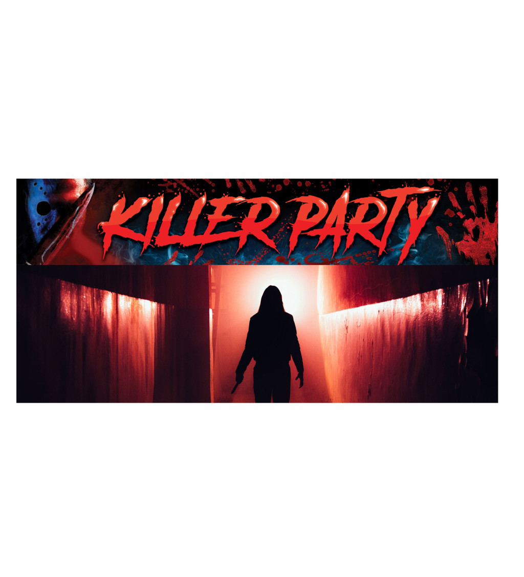 Banner Killer Party hororová dekorace