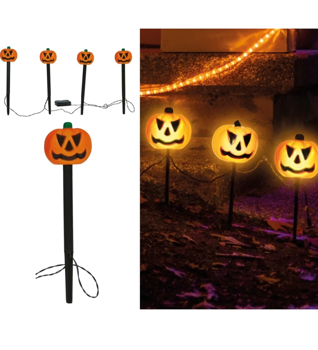 Dýňové lucerny Halloween zahrada