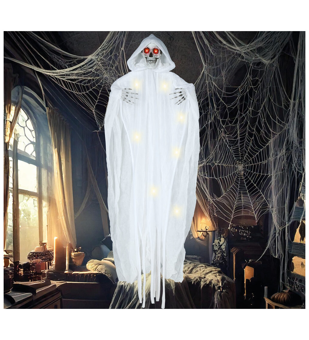 Halloween kostlivec se světlem