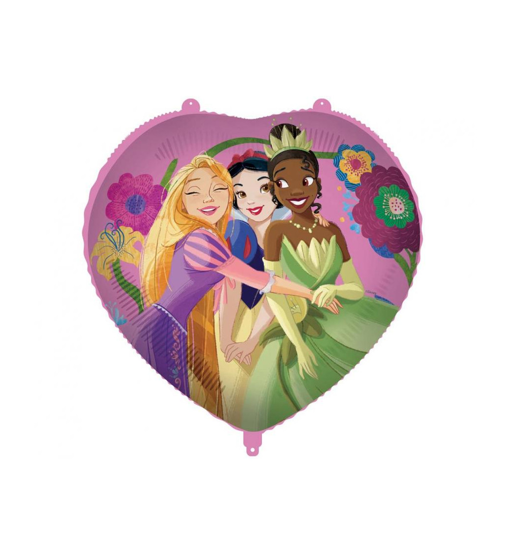 Fóliový balónek srdce Disney Princess