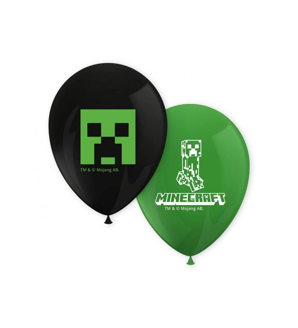 Sada latexových balónků Minecraft Creeper