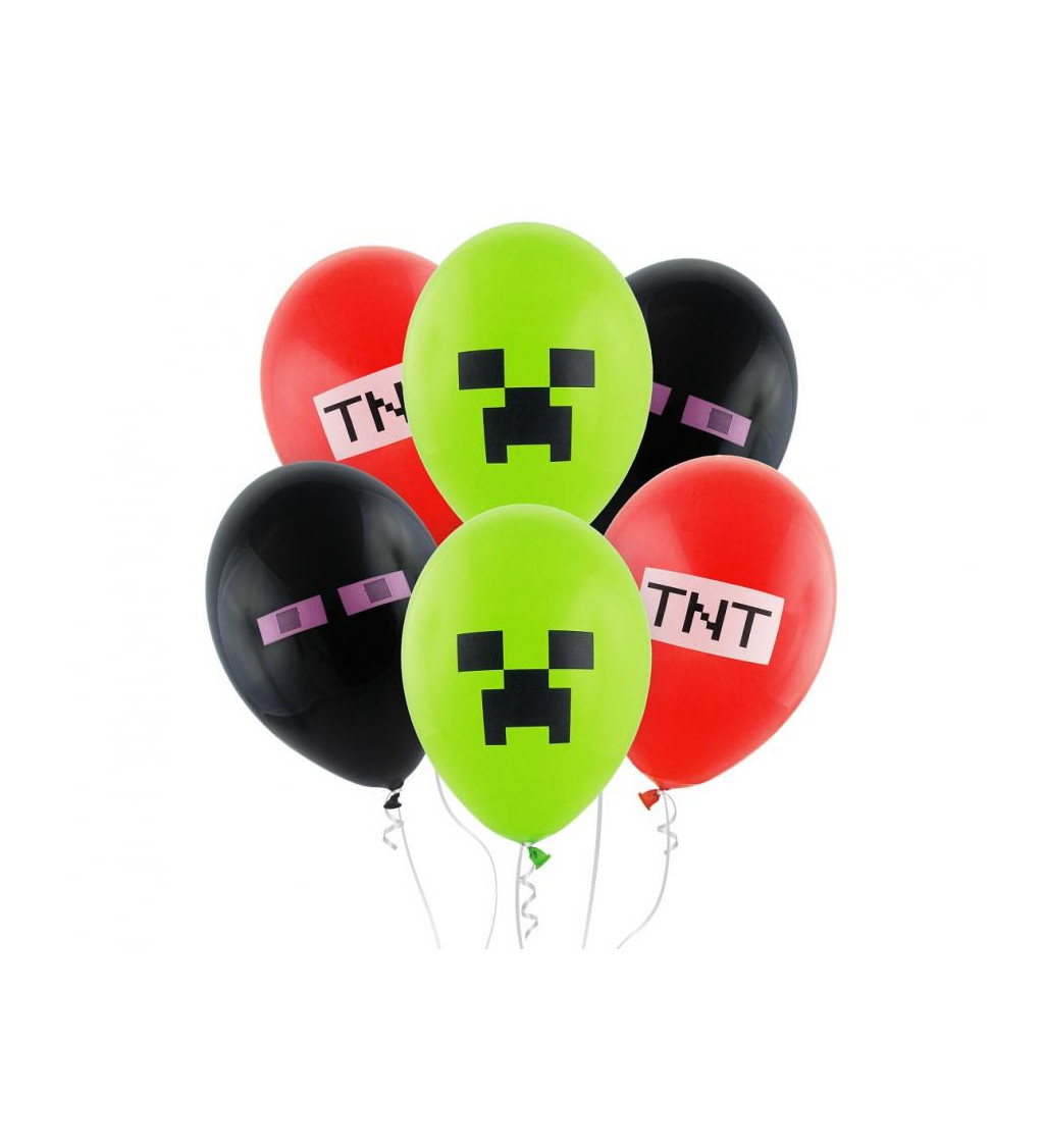 Sada latexových balónků TNT Minecraft