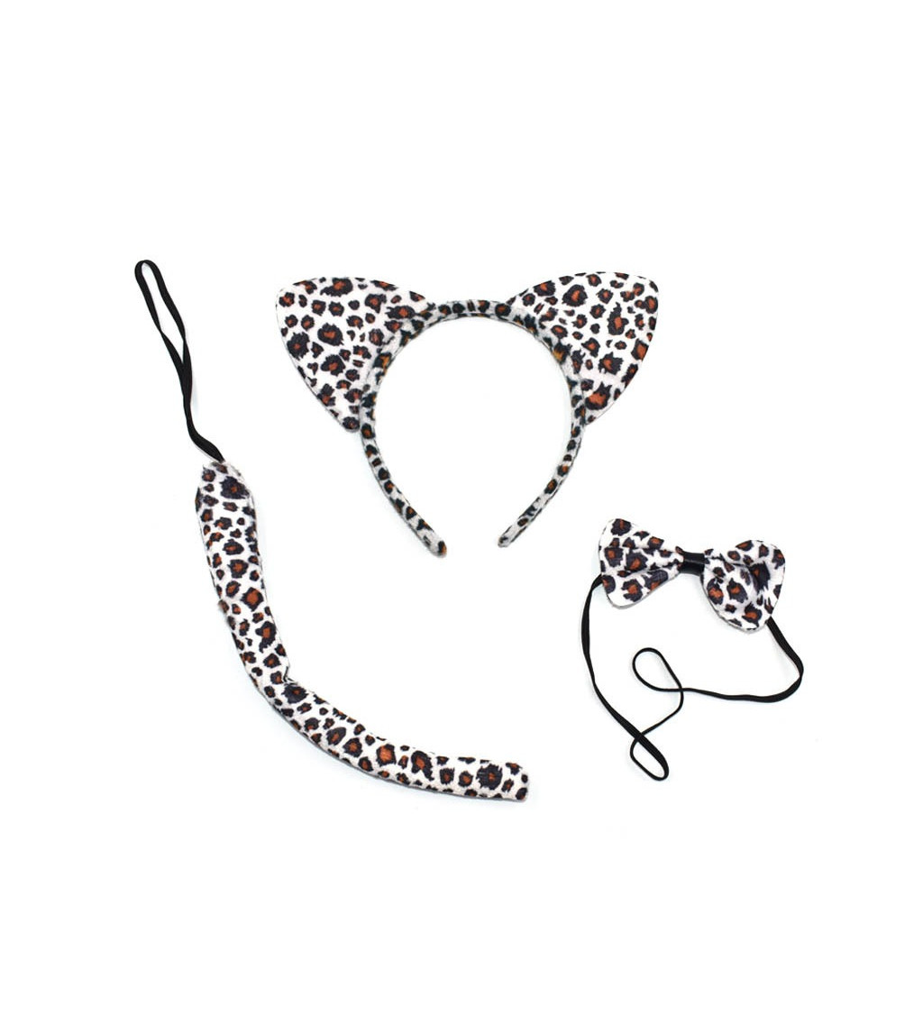 Bílý leopardí kostýmový set