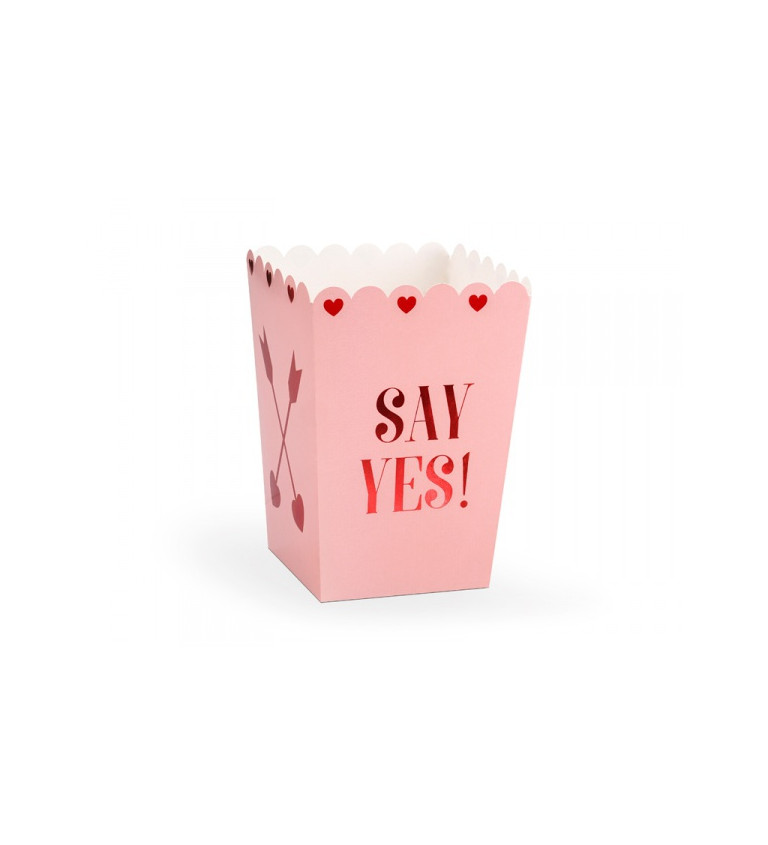 Valentýnské krabičky na popcorn - Say Yes!