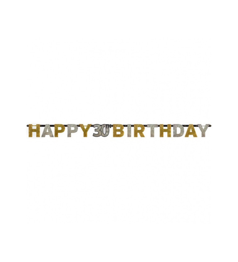 Nápis Happy Birthday - 30. narozeniny