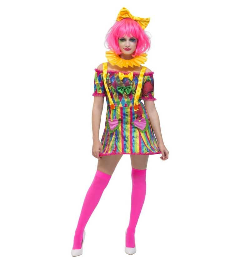 Kostým klaunice - barevný