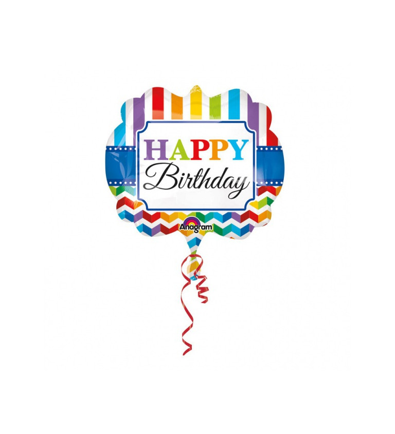 Fóliový balónek 'Happy Birthday'
