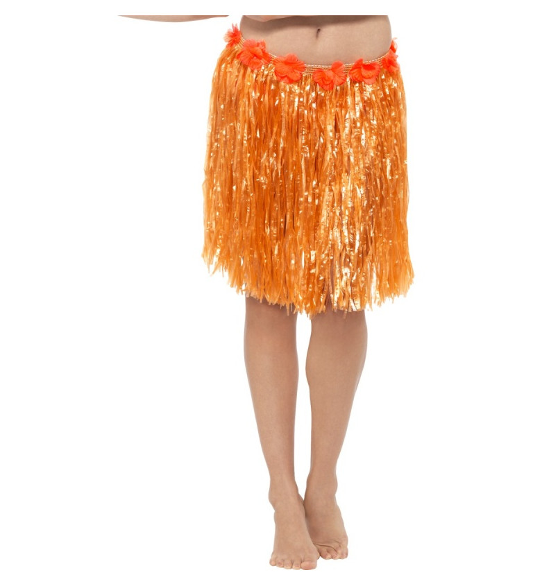 Havajská sukně - oranžová