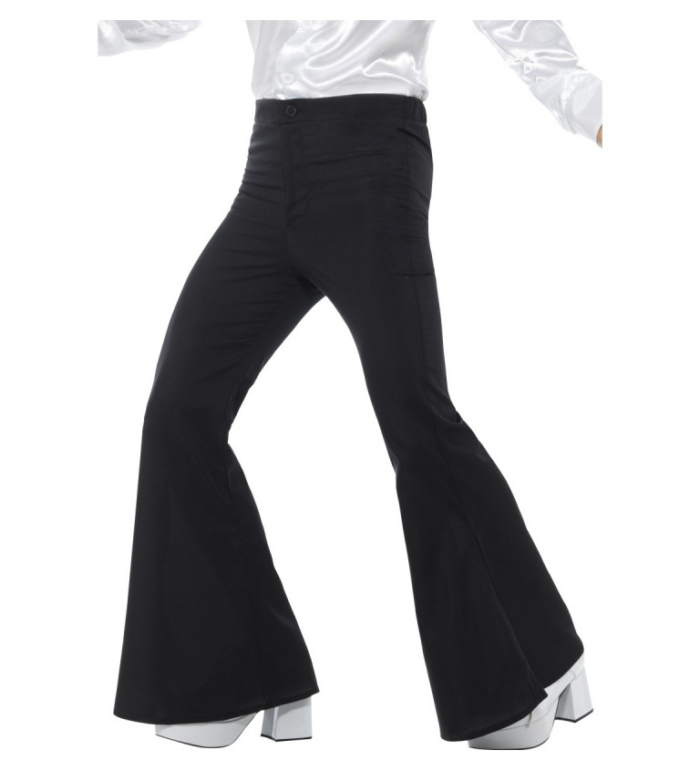 Pánské retro kalhoty do zvonu - černé