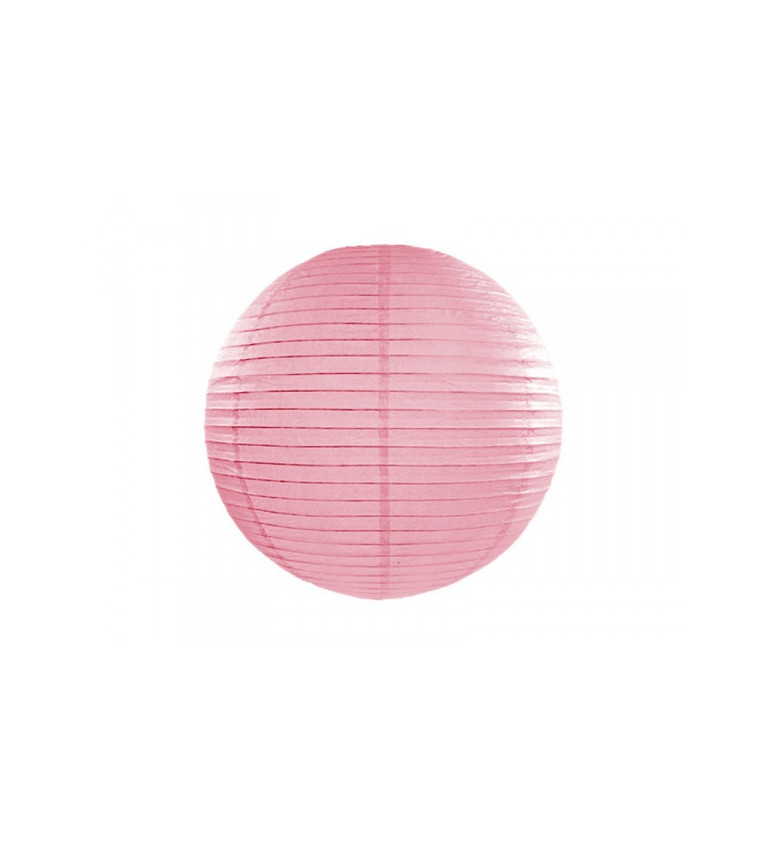 Růžový papírový lampión - 45 cm