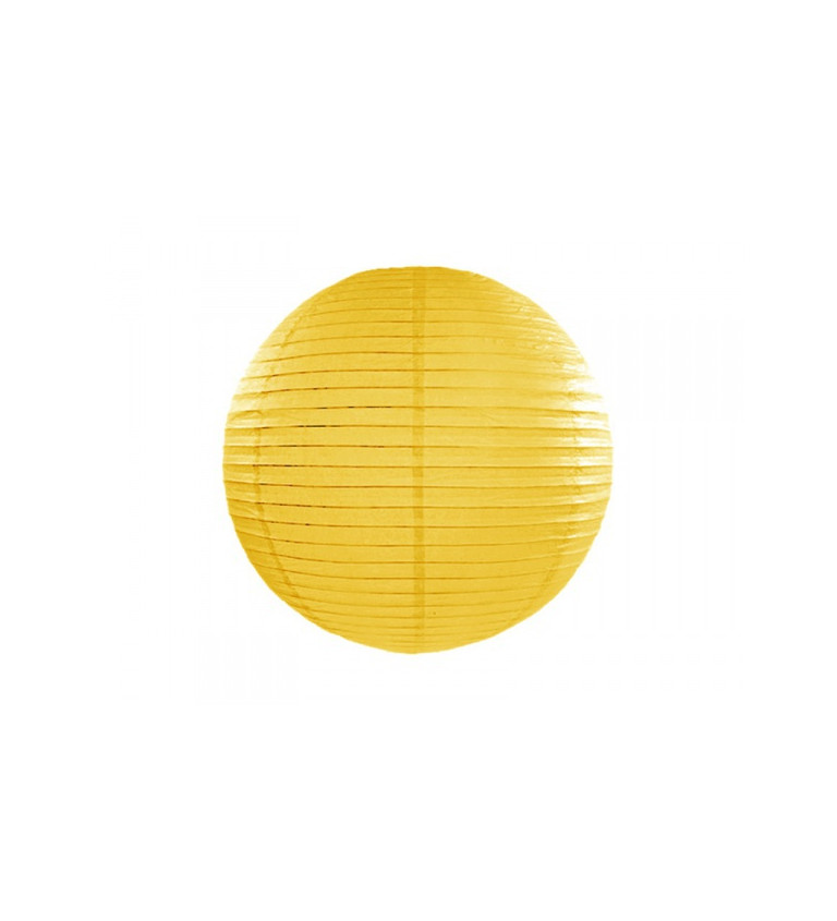 Žlutý papírový lampión II - 35 cm