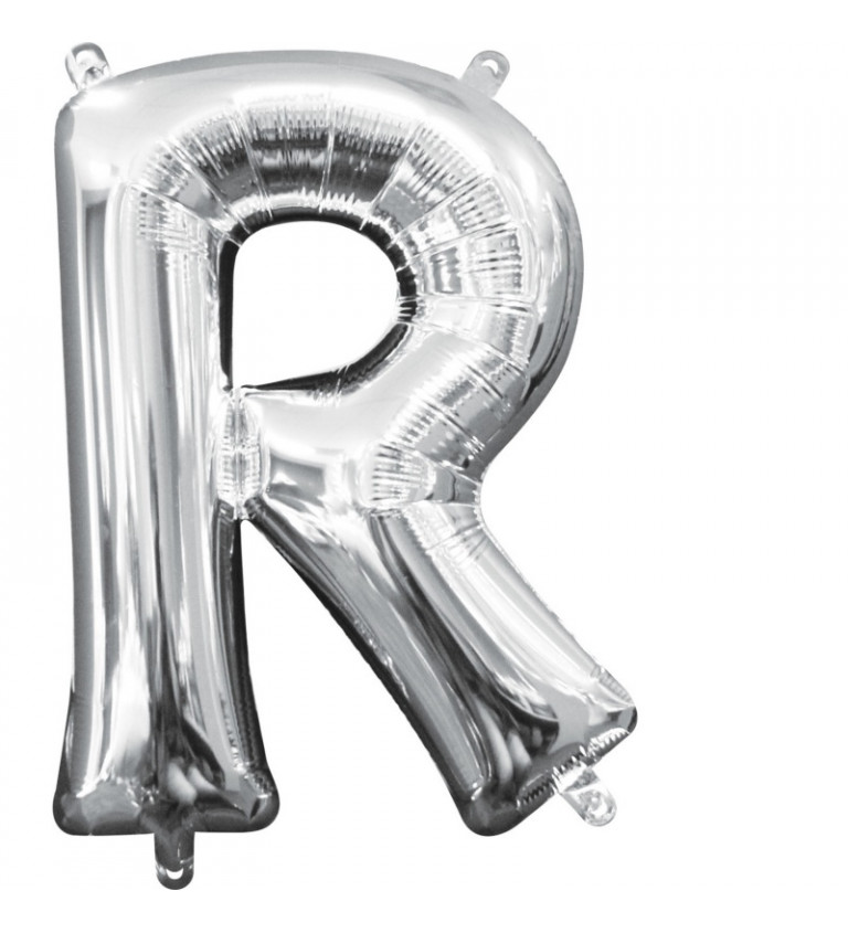 Malý stříbrný balónek - písmeno R