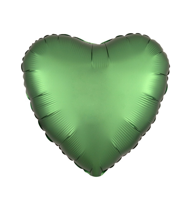 Fóliový balónek - zelené srdce