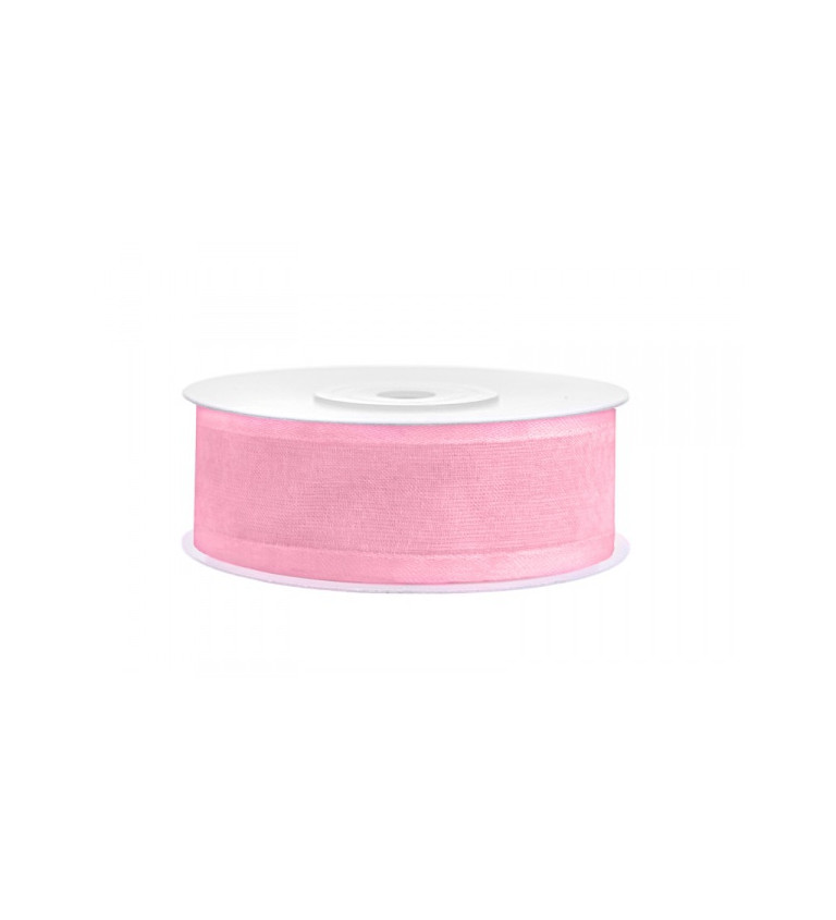 Šifónová stuha - světle růžová (25mm)