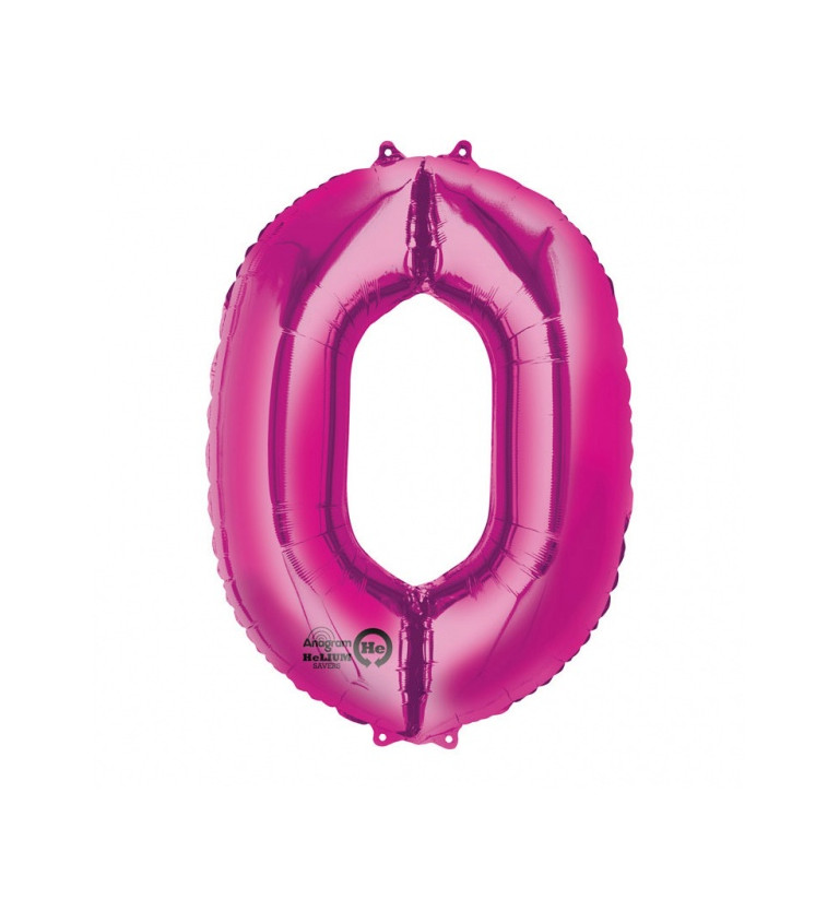 Fóliový balónek 0 - růžový
