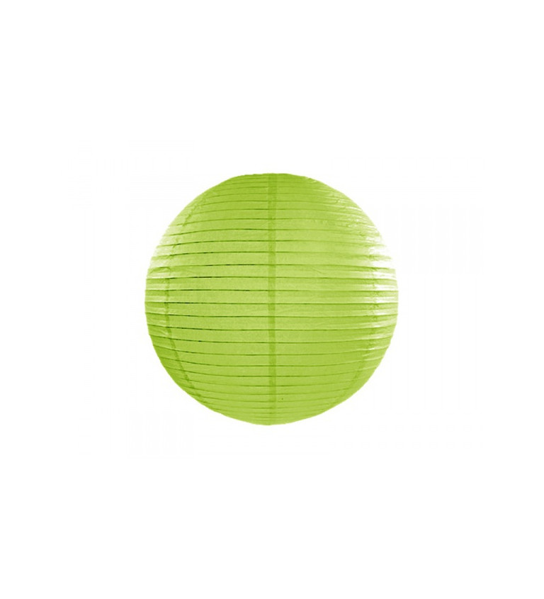 Jasně zelený papírový lampión - 35 cm
