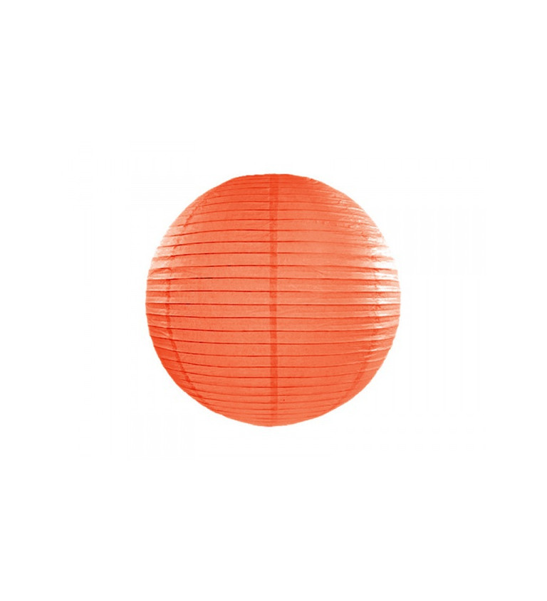 Oranžový papírový lampión - 45cm