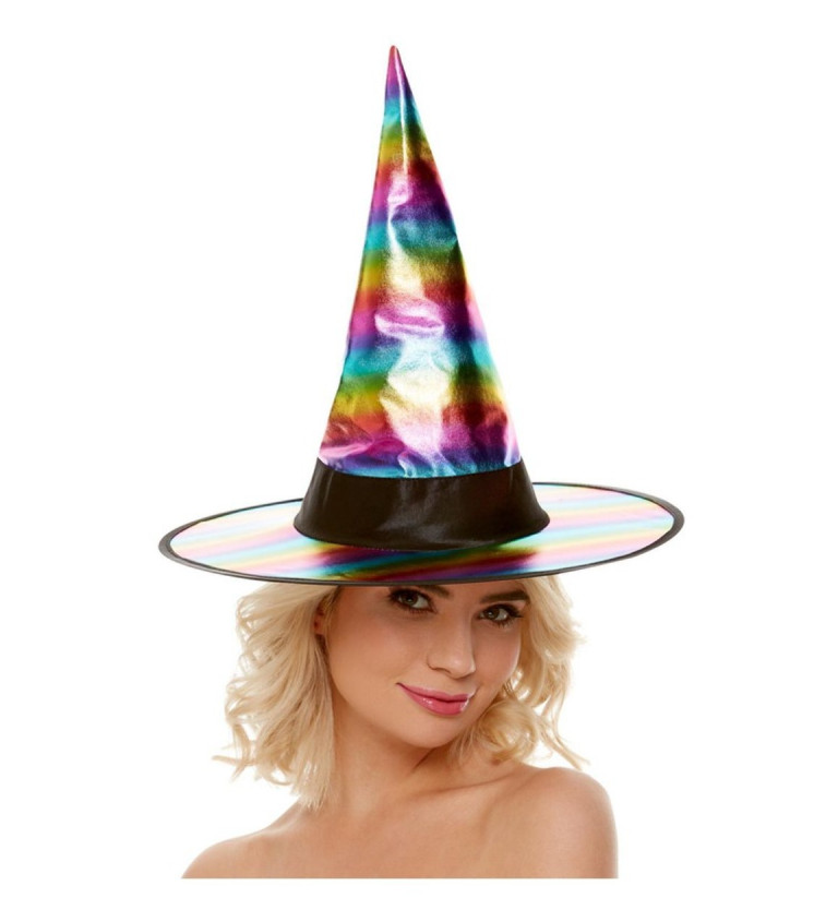 Čarodějnický klobouk - duhový