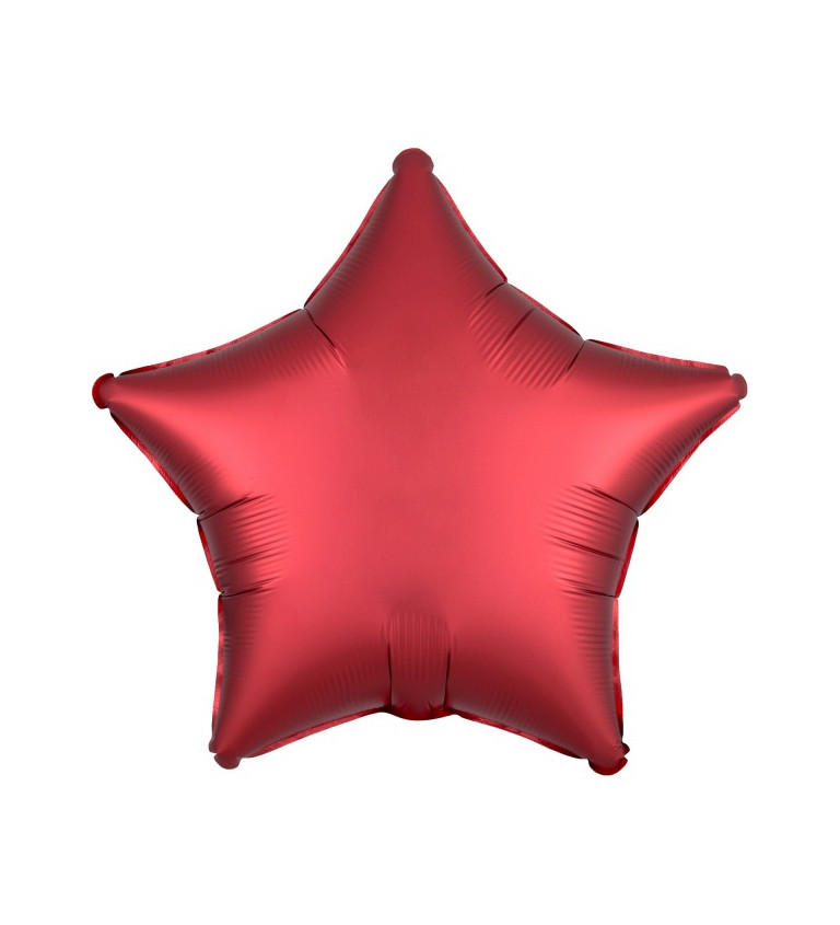 Fóliový balónek ve tvaru hvězdy - červený
