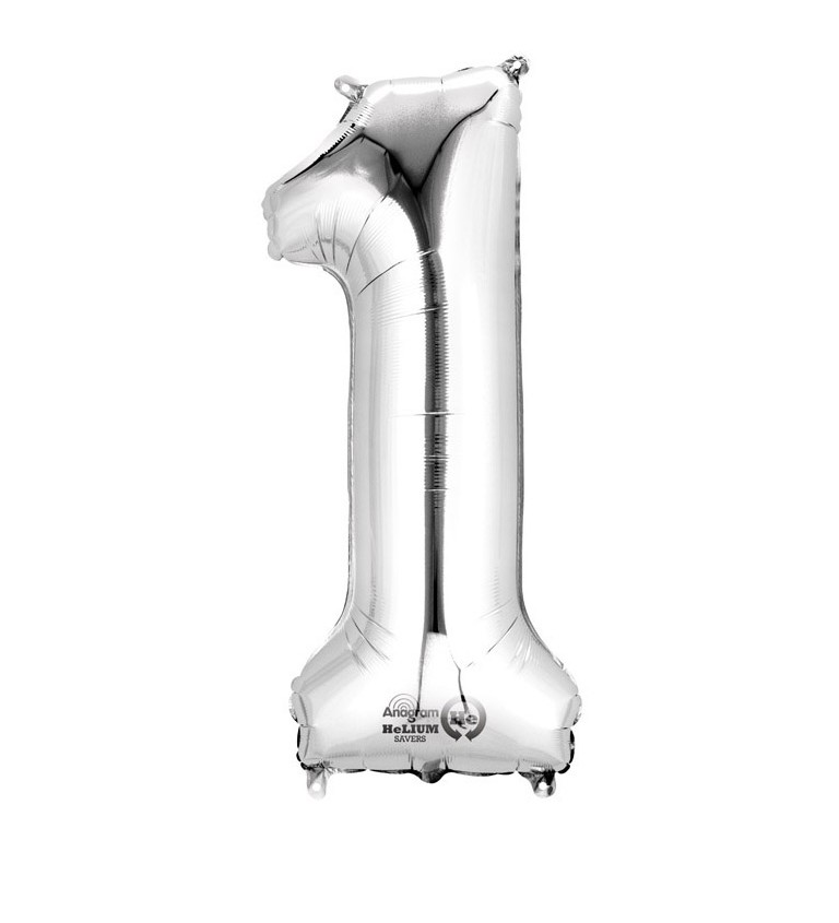 Fóliový balónek 1 - stříbrný