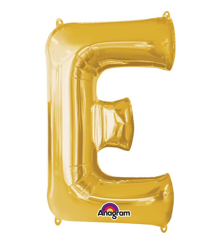 Fóliový balónek písmeno E - zlatý