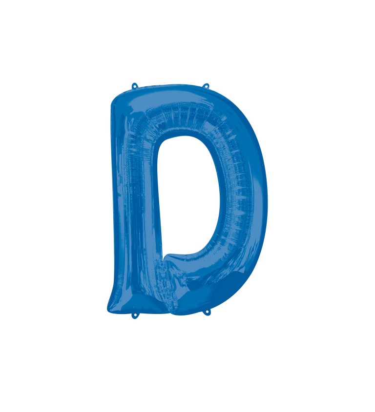 Fóliový balónek písmeno D - modrý