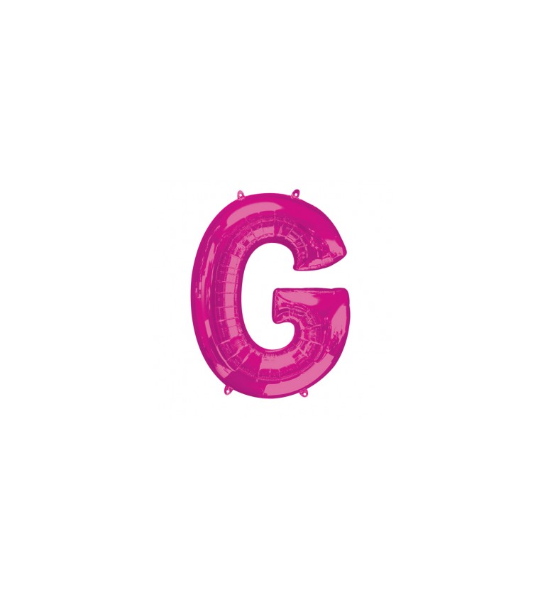 Fóliový balónek písmeno G - růžový