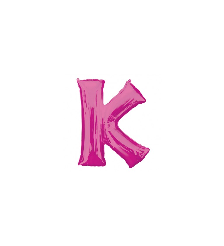Fóliový balónek písmeno K - růžový