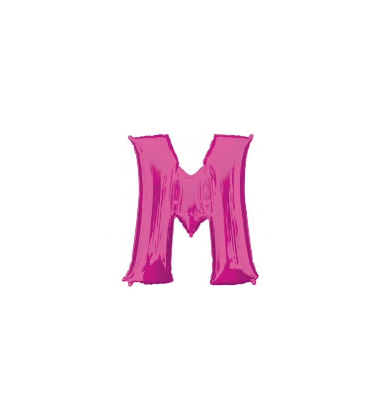 Fóliový balónek písmeno M - růžový