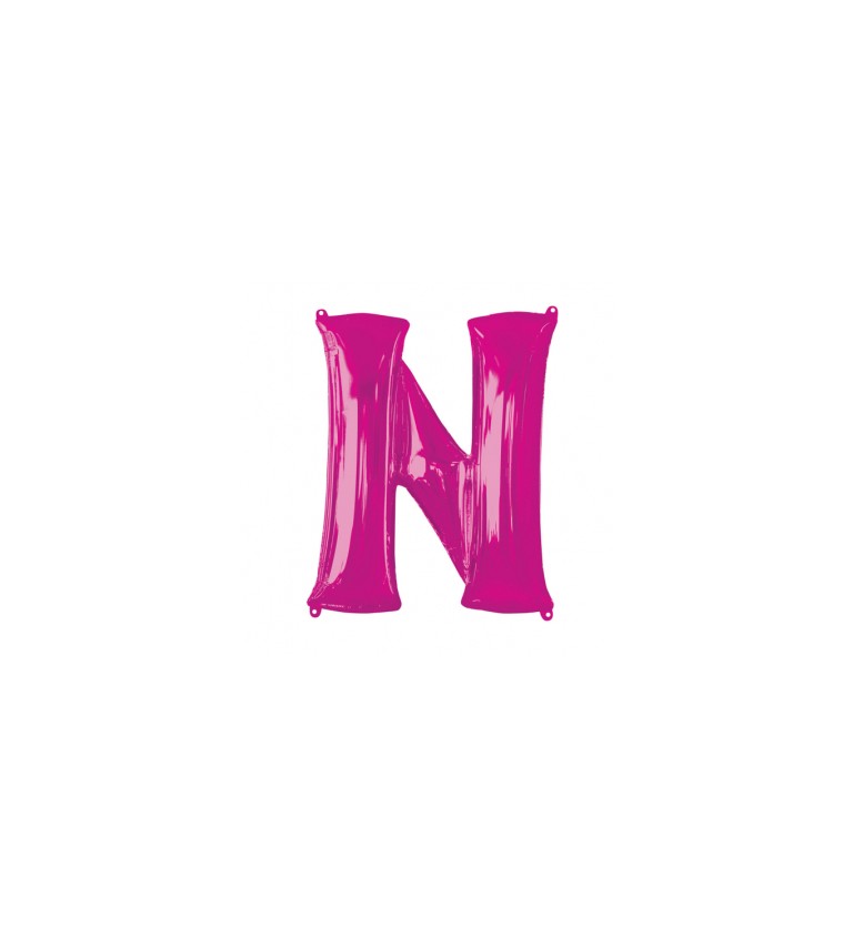 Fóliový balónek písmeno N - růžový