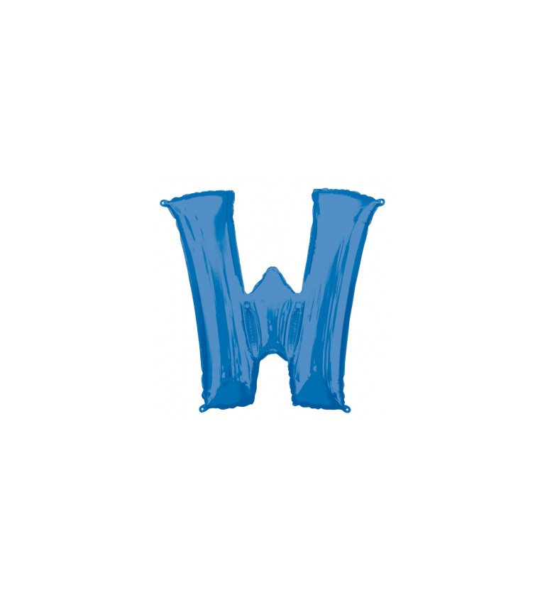Fóliový balónek písmeno W - modrý
