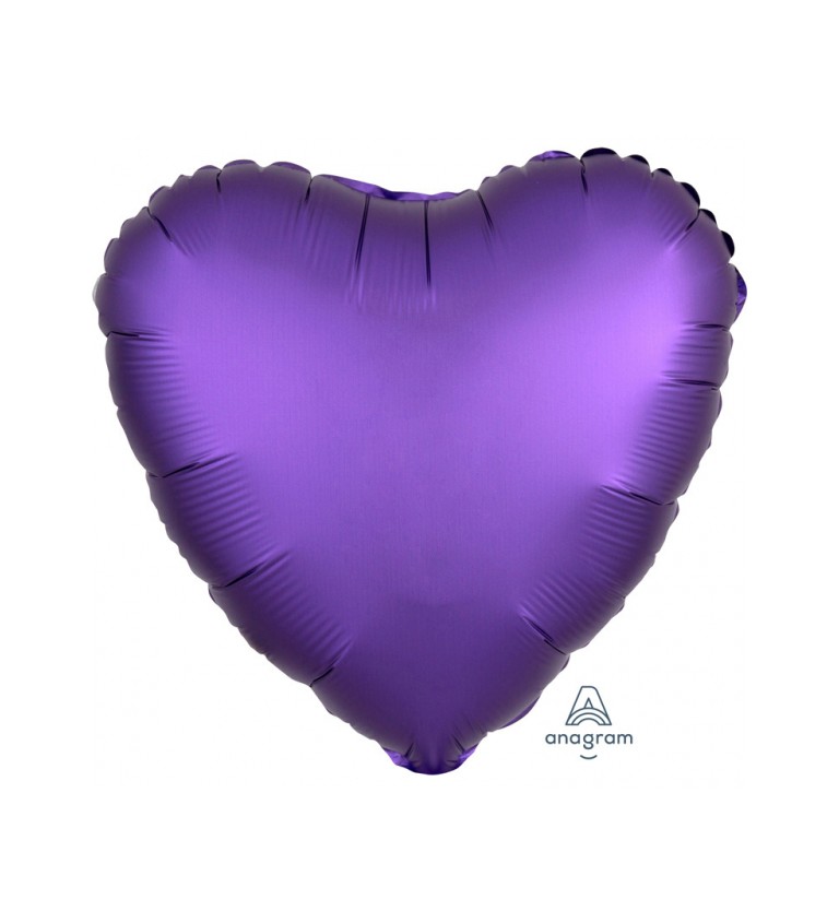 Fóliový balónek Srdce - fialový