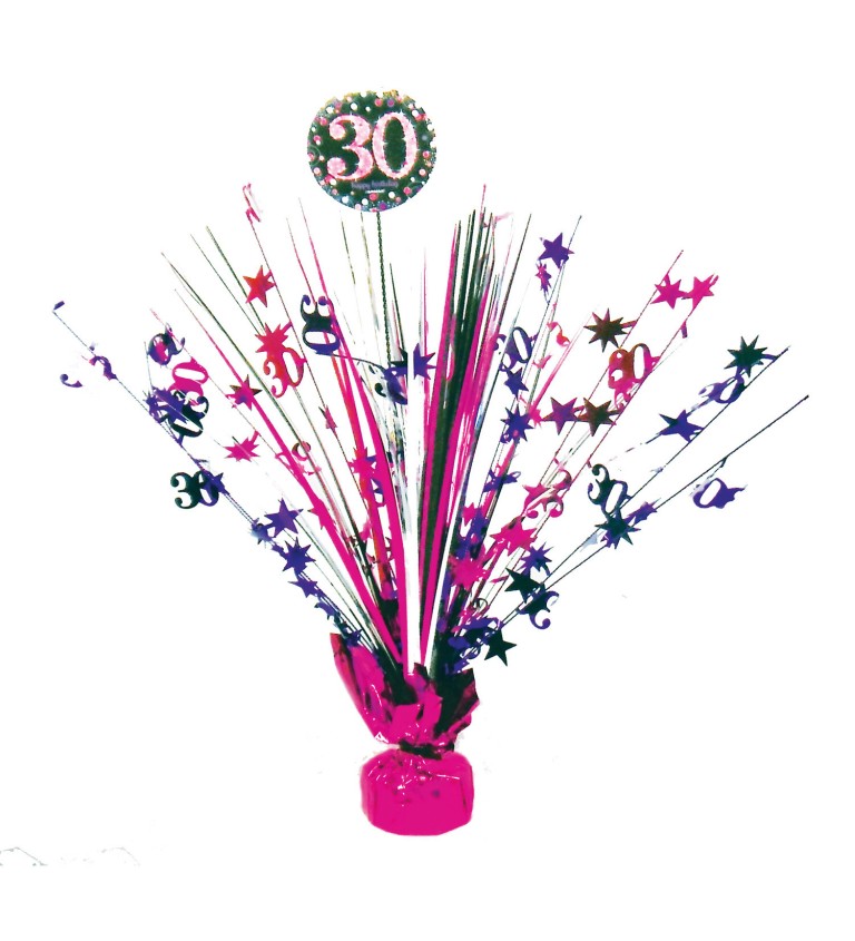 Narozeninová dekorace - růžová fontána 30