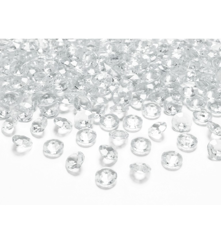 Průhledné mini diamanty - dekorace