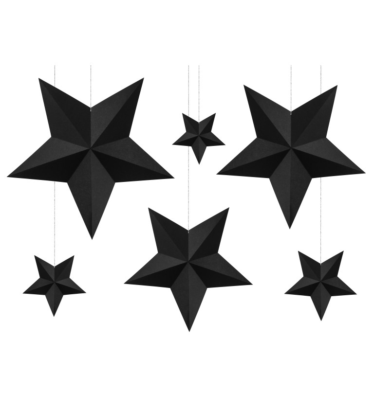 Černé hvězdy - dekorace