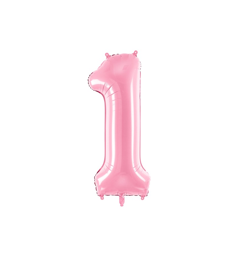 Fóliový balónek 1 - světle růžový