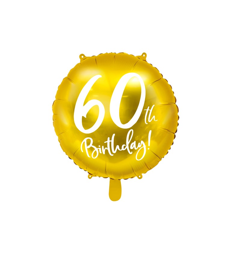 Zlatý fóliový balónek -  60